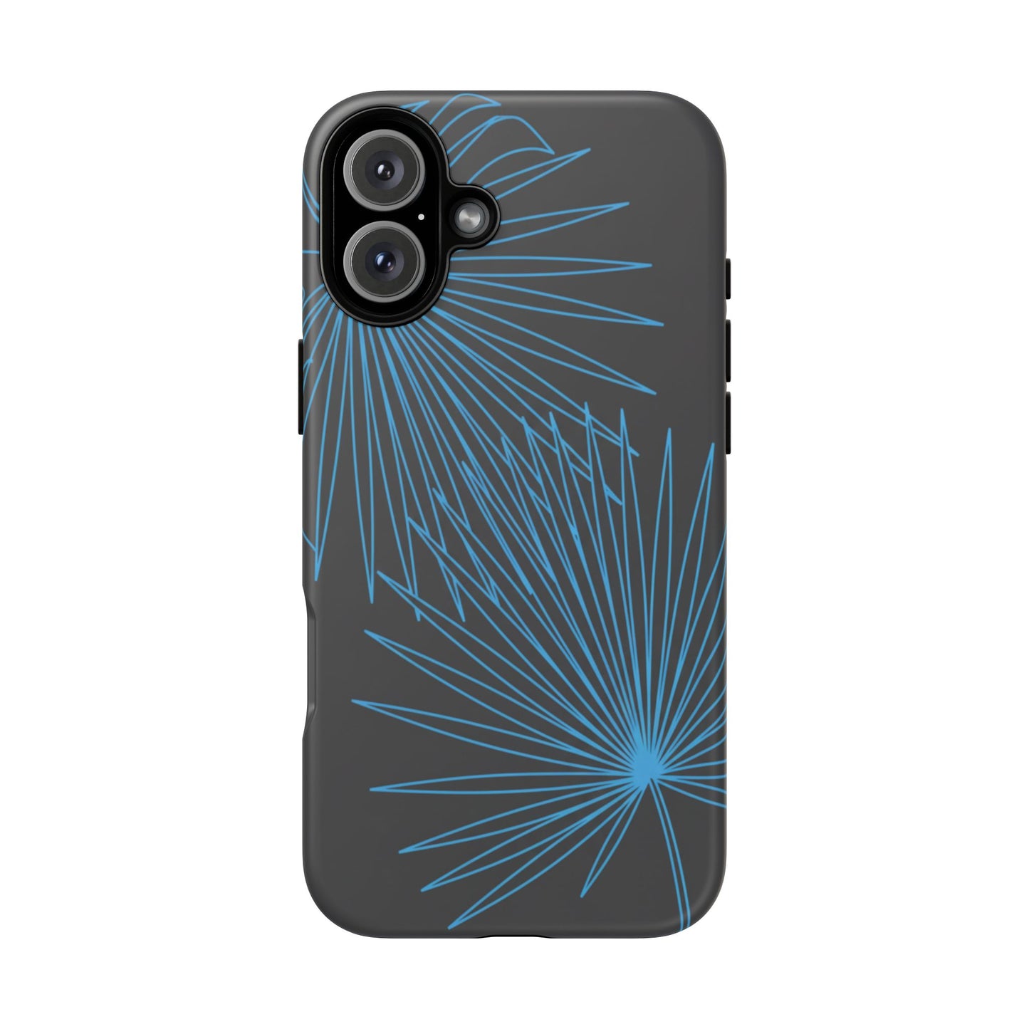 Blue Dandelion Burst Tough Phone Case — Protective Floral iPhone Cover