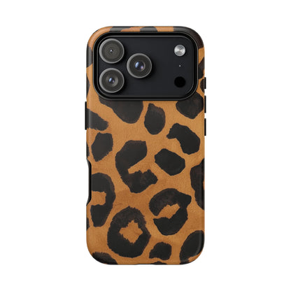 Leopard Print Tough Phone Case — Protective Animal Print iPhone Case