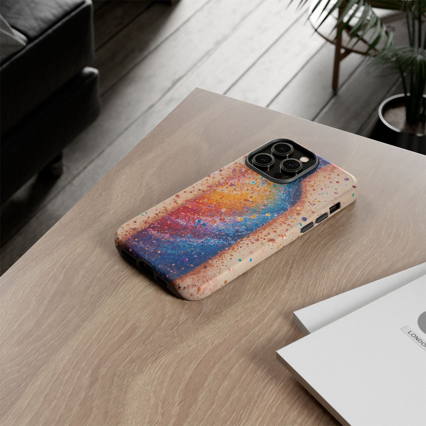 Galaxy Bottle Tough Phone Case — Colorful Nebula Splash iPhone Cover