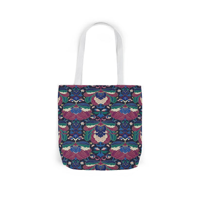 Floral Kaleidoscope Canvas Tote Bag — Colorful Patterned Market Tote
