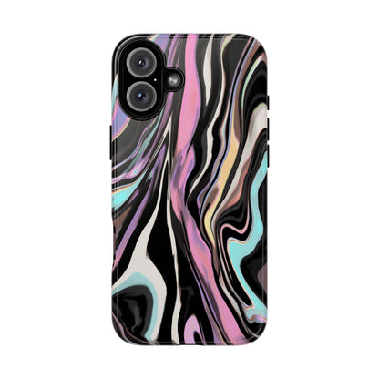 Abstract Marble Tough Phone Case — Pastel Swirl Protective Cover