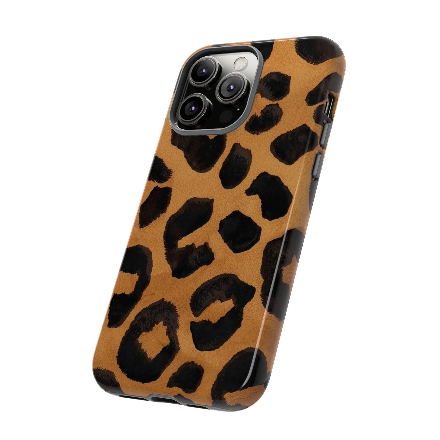 Leopard Print Tough Phone Case — Protective Animal Print iPhone Case