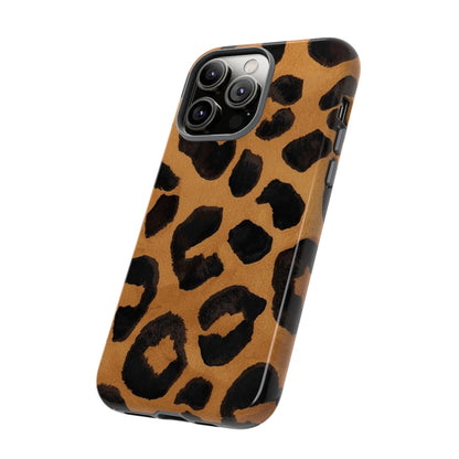 Leopard Print Tough Phone Case — Protective Animal Print iPhone Case