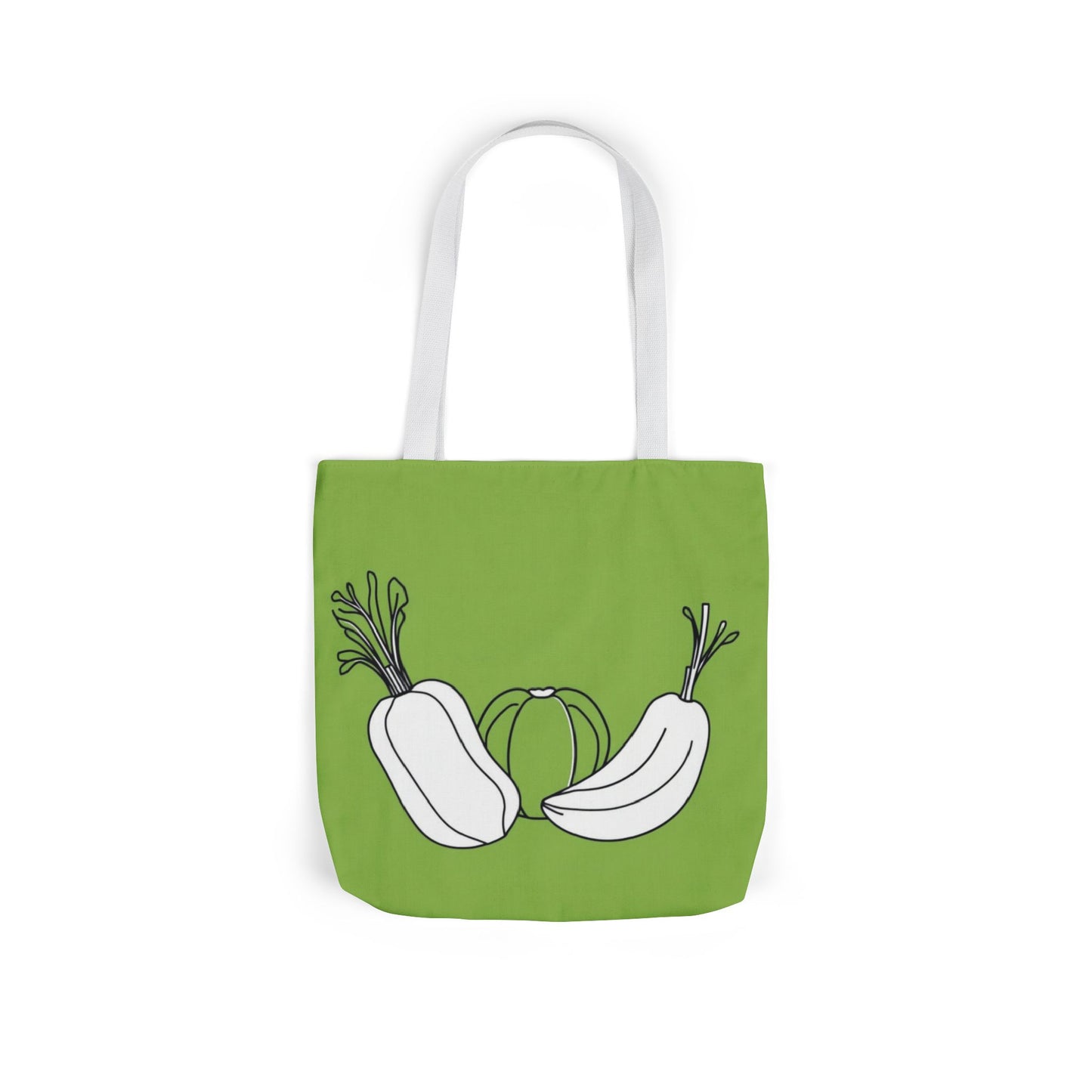 Green Veggie Trio Canvas Tote Bag — Cute Tote