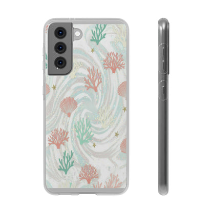 Pastel Seashell Phone Case — Coral Reef Wave iPhone Cover