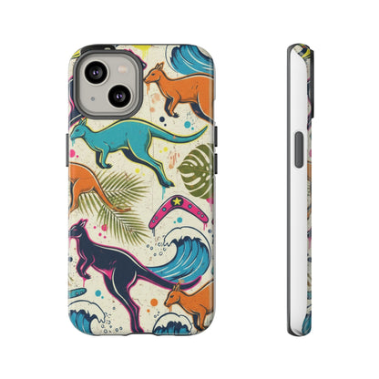 Tough Cases — Colorful Surfing Kangaroo Phone Case
