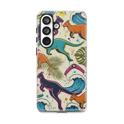 Tough Cases — Colorful Surfing Kangaroo Phone Case