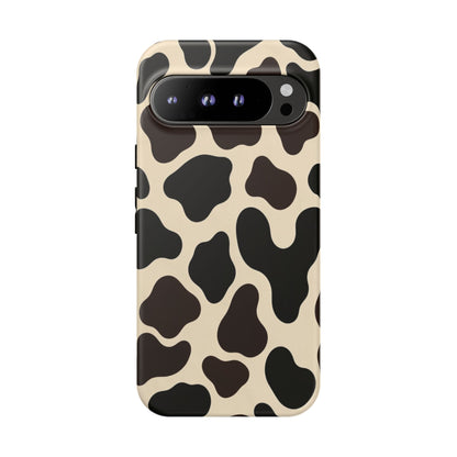 Cow Print Phone Case — Black & Cream Protective  Case