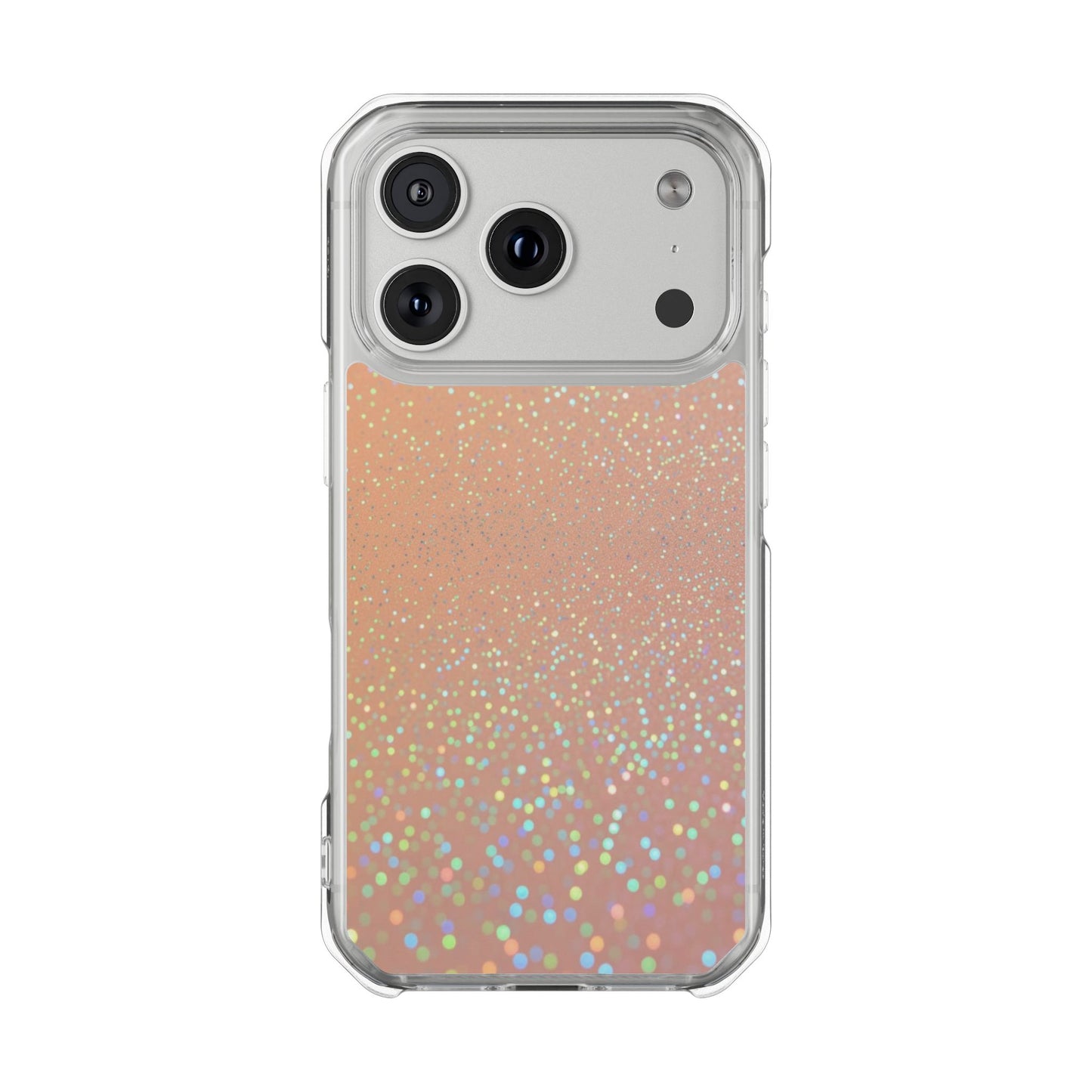 Holographic Rose Gold Glitter Clear Magnetic Phone Case