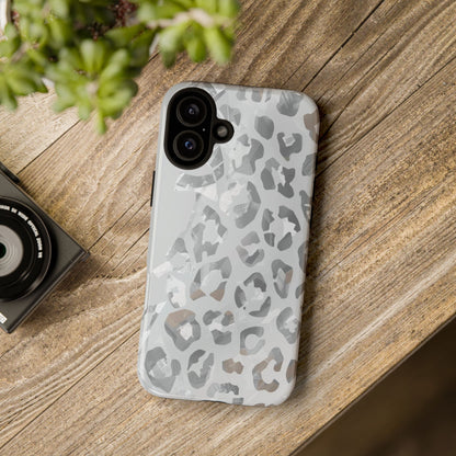 Silver Leopard Tough Phone Case