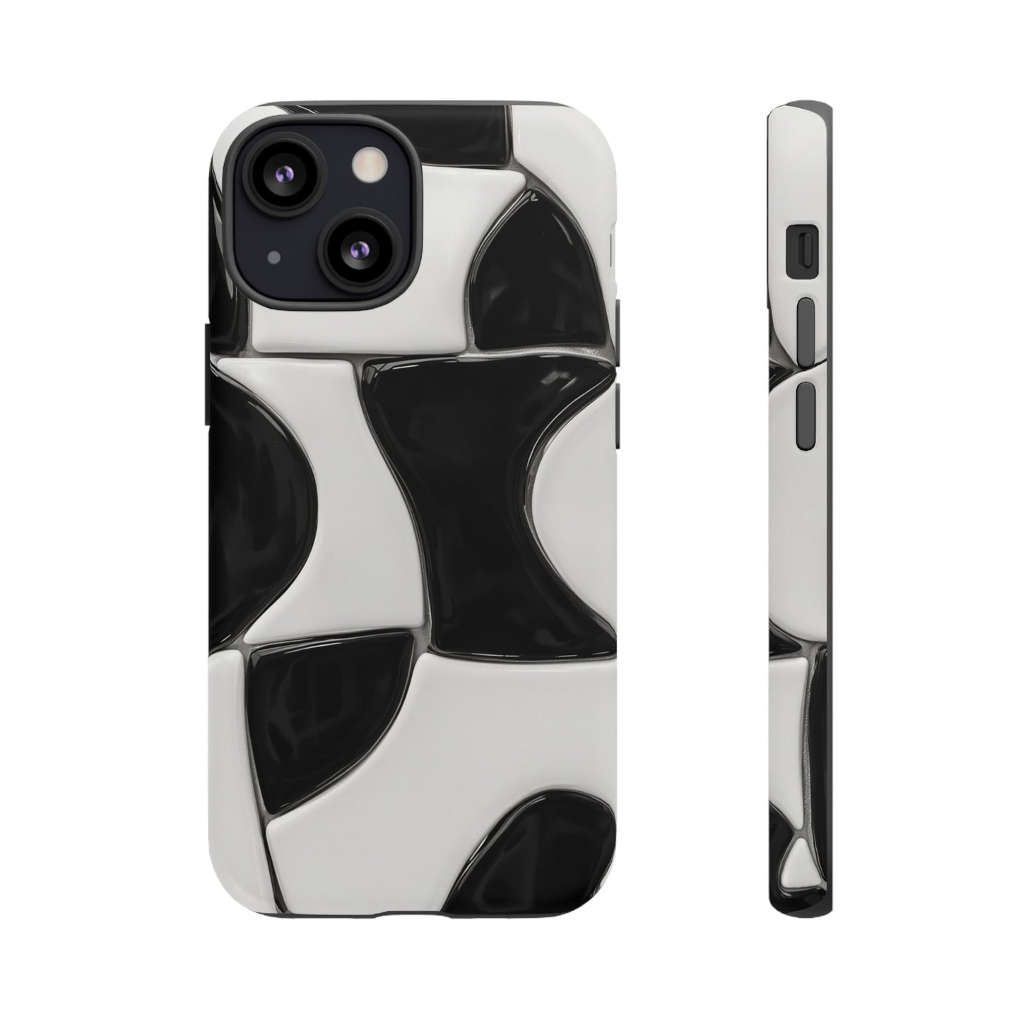 Black & White Abstract Pattern Tough Phone Case