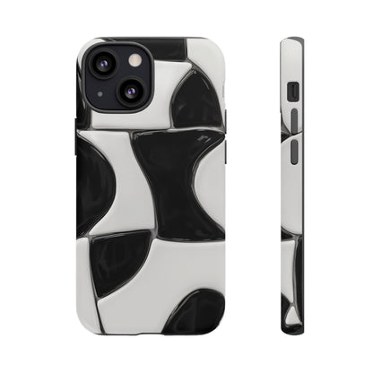 Black & White Abstract Pattern Tough Phone Case
