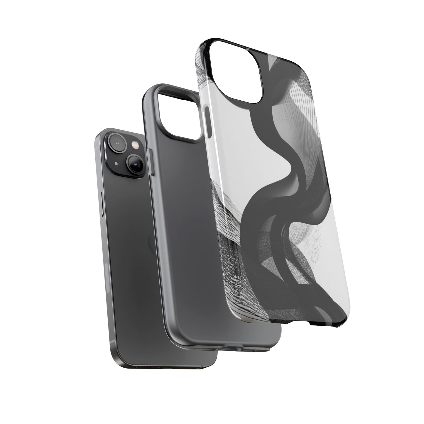 Phone Case — Monochrome Abstract Protective Cover