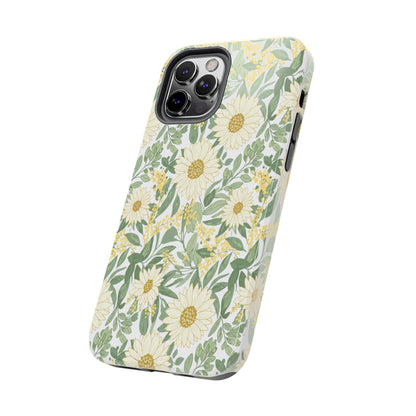 Daisy Meadow Tough Phone Case — Floral Protective Phone Cover