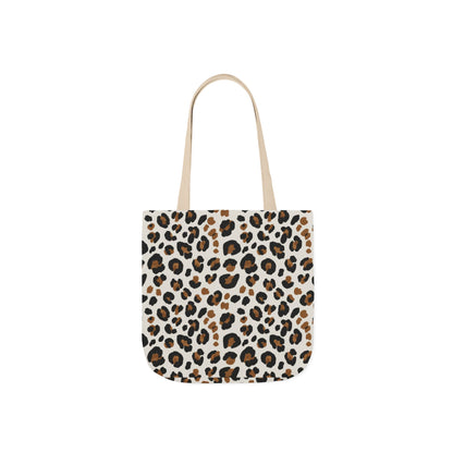 Leopard Print Canvas Tote Bag — Chic Animal-Print Shopper