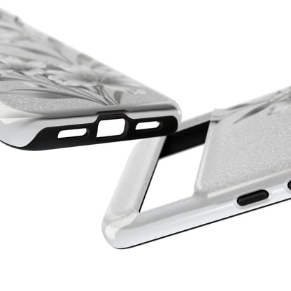 Floral Monochrome Phone Case — Elegant Black & White Lily Design