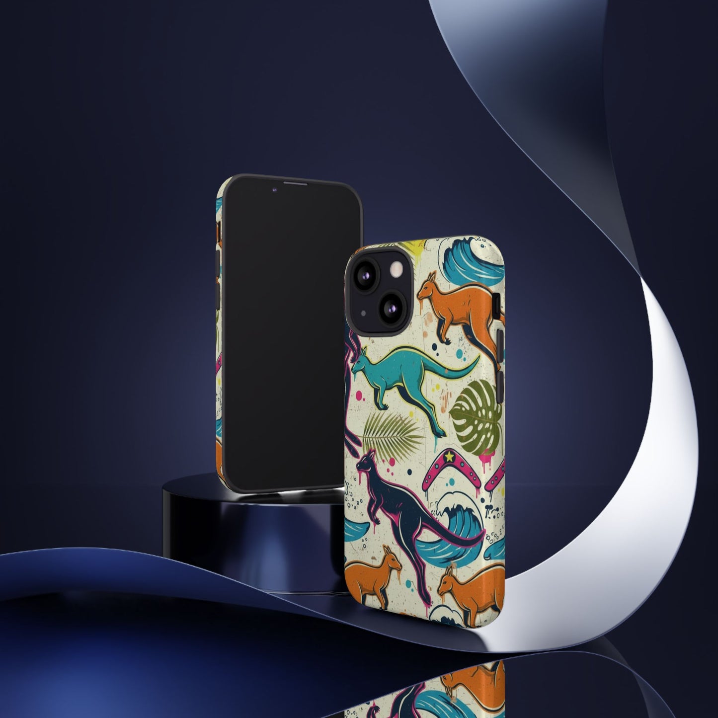 Tough Cases — Colorful Surfing Kangaroo Phone Case