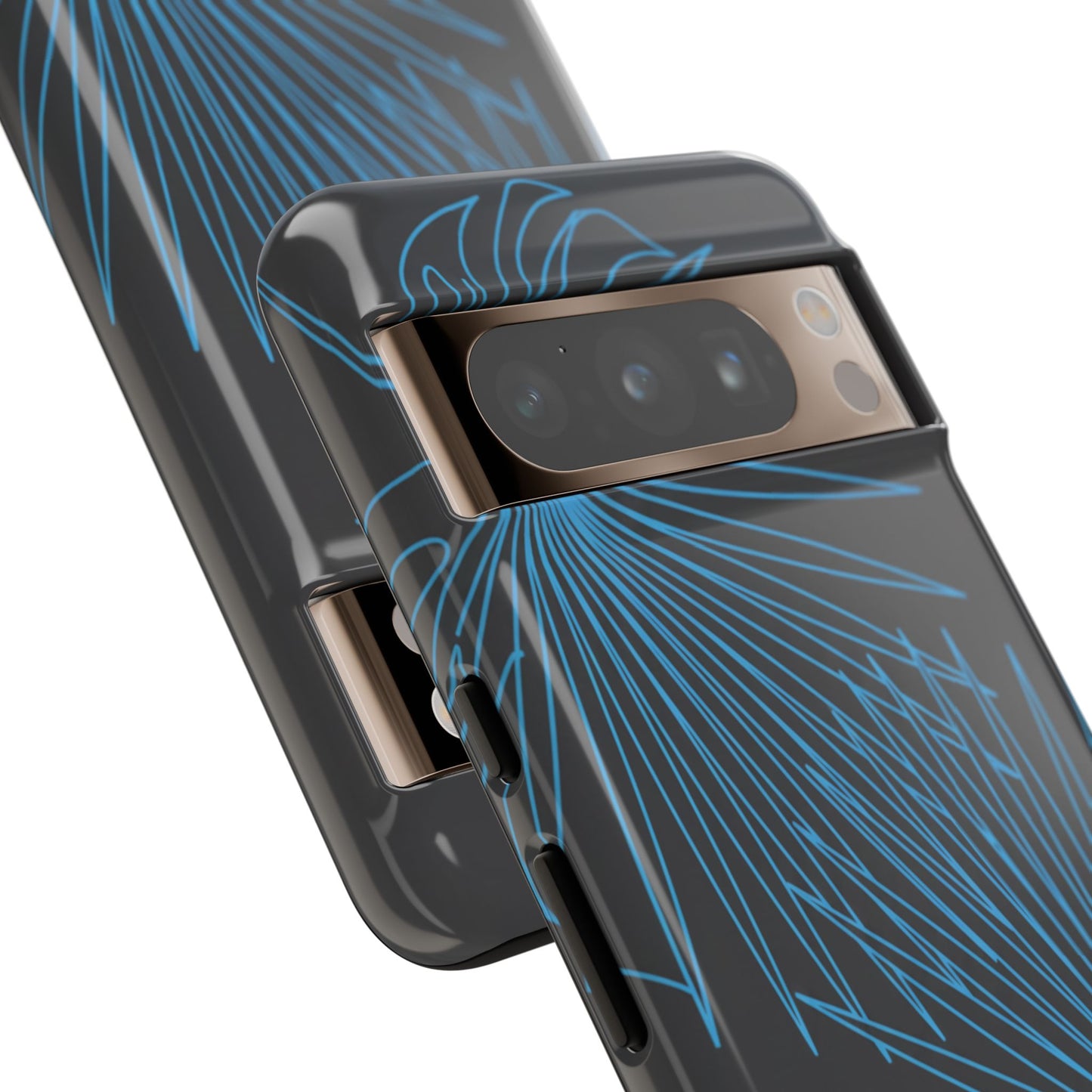 Blue Dandelion Burst Tough Phone Case — Protective Floral iPhone Cover
