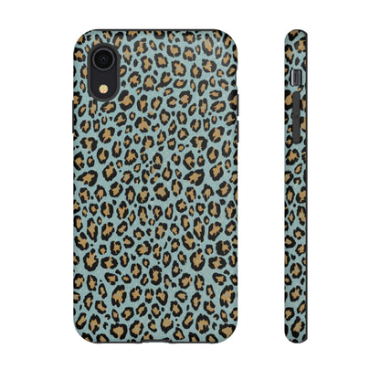 Leopard Print Tough Phone Case - Blue Cheetah Protective Cover