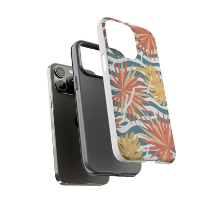 Tropical Palm Tough Phone Case – Retro Wave Floral Protective Cover