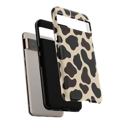 Cow Print Phone Case — Black & Cream Protective  Case