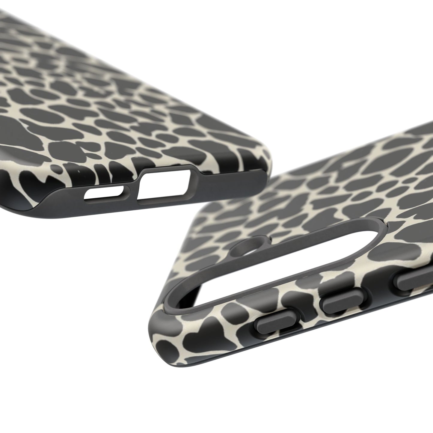 Black and White Cowhide Phone Case — Protective Tough Case