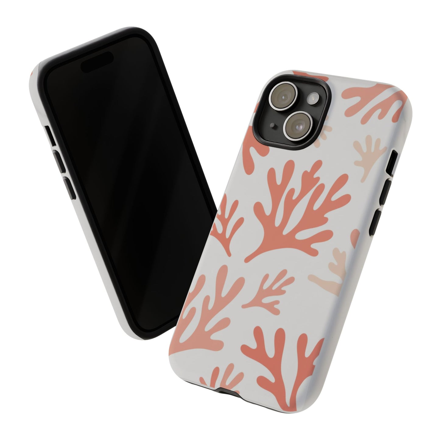 Coral Reef Pattern Tough Phone Case — Pink Beachy Protective Cover