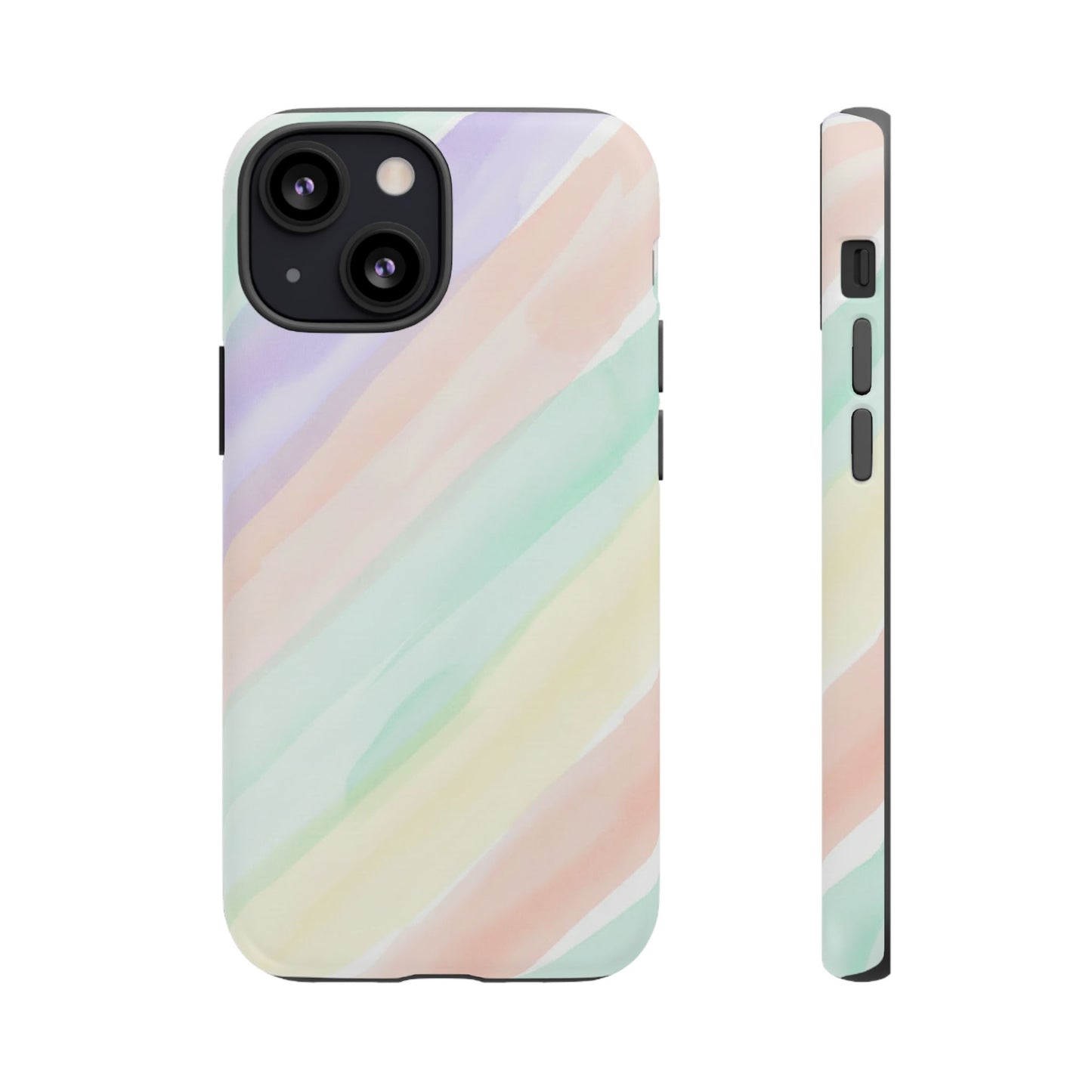 Pastel Watercolor Stripe Tough Phone Case