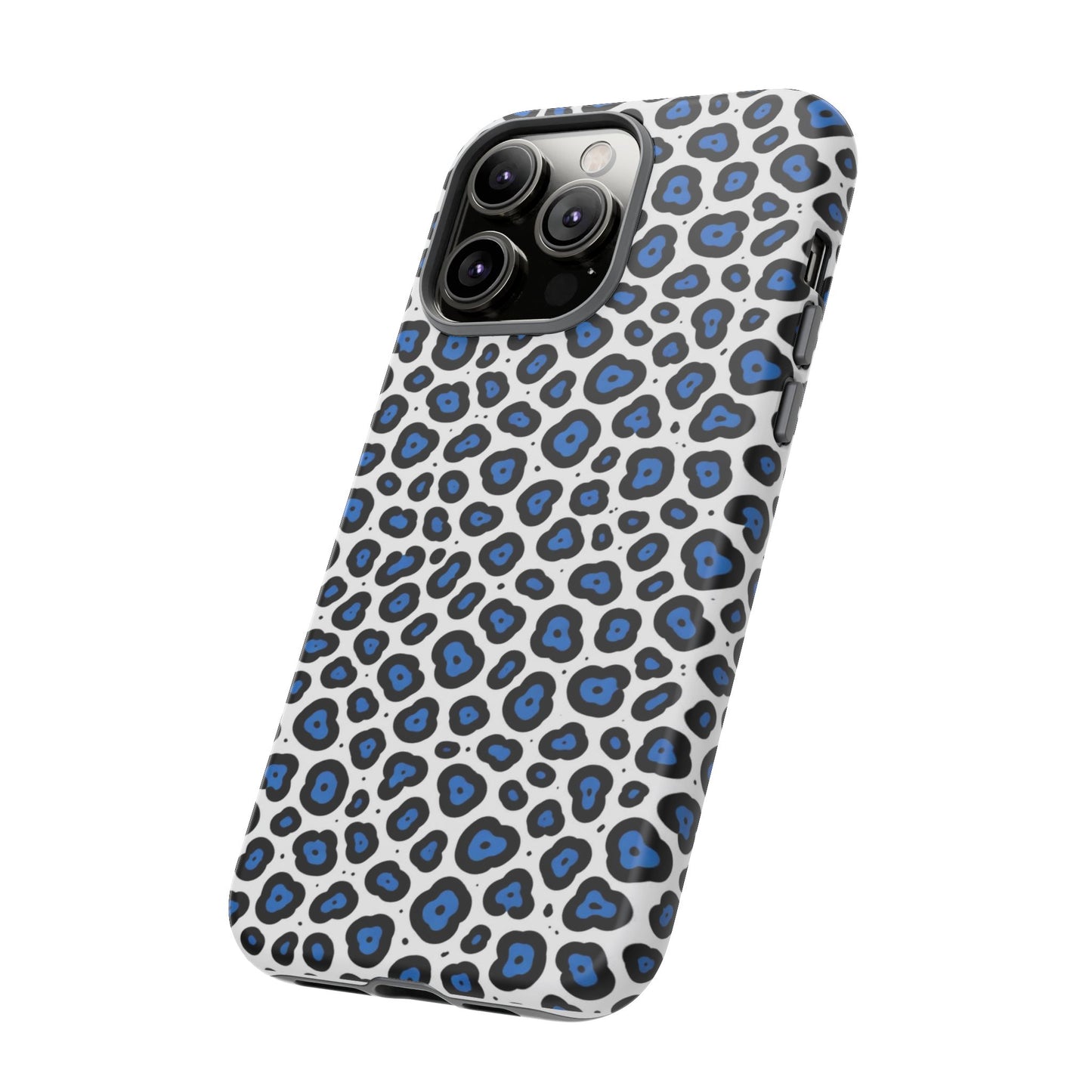 Blue Leopard Print Phone Case – Tough Protective Cover