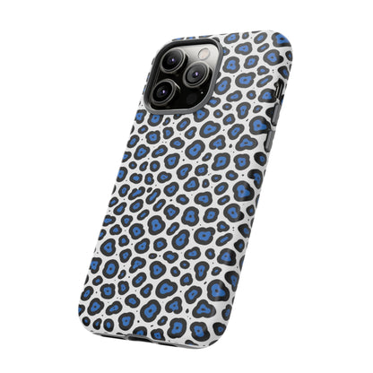 Blue Leopard Print Phone Case – Tough Protective Cover