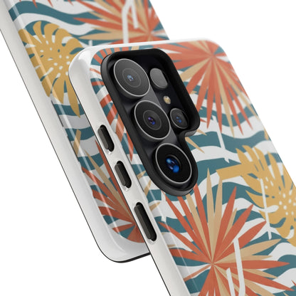 Tropical Palm Tough Phone Case – Retro Wave Floral Protective Cover