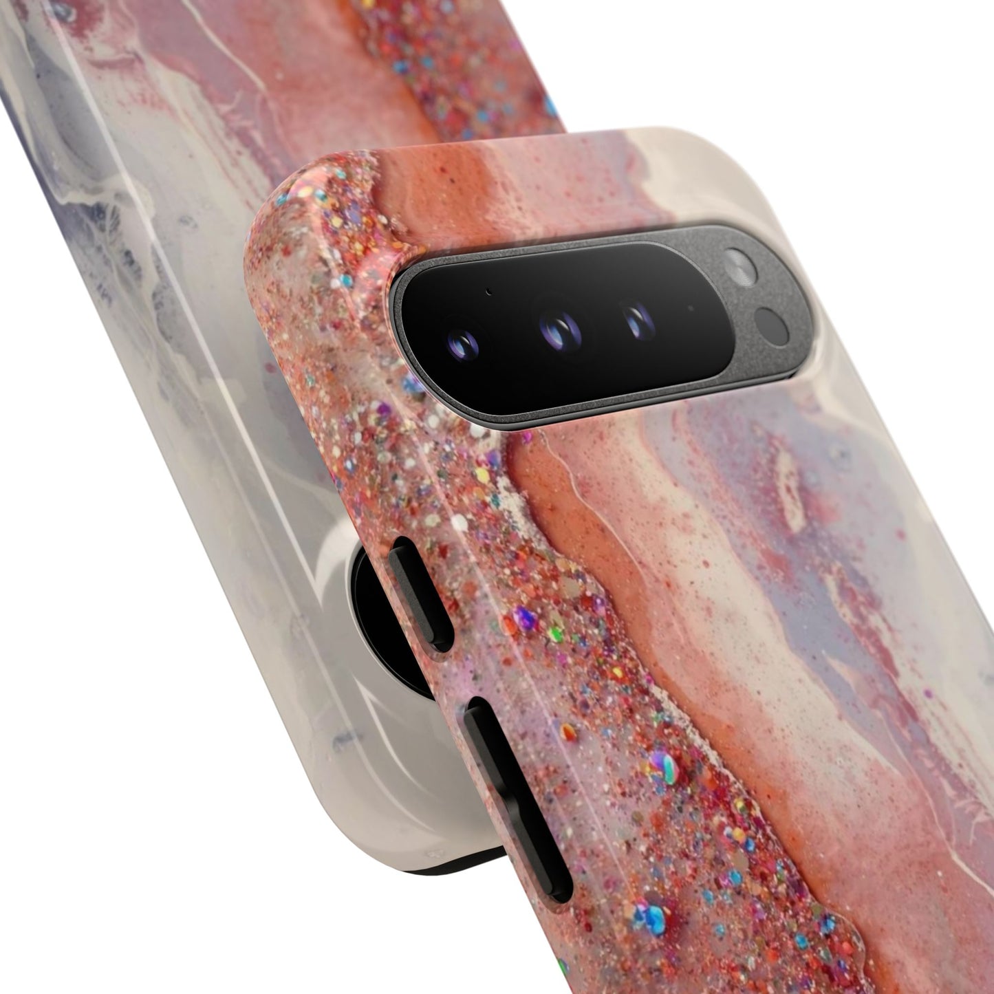 Marbled Rose Gold Galaxy Phone Case — Protective Tough Case