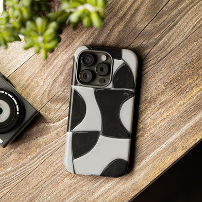 Black & White Abstract Pattern Tough Phone Case