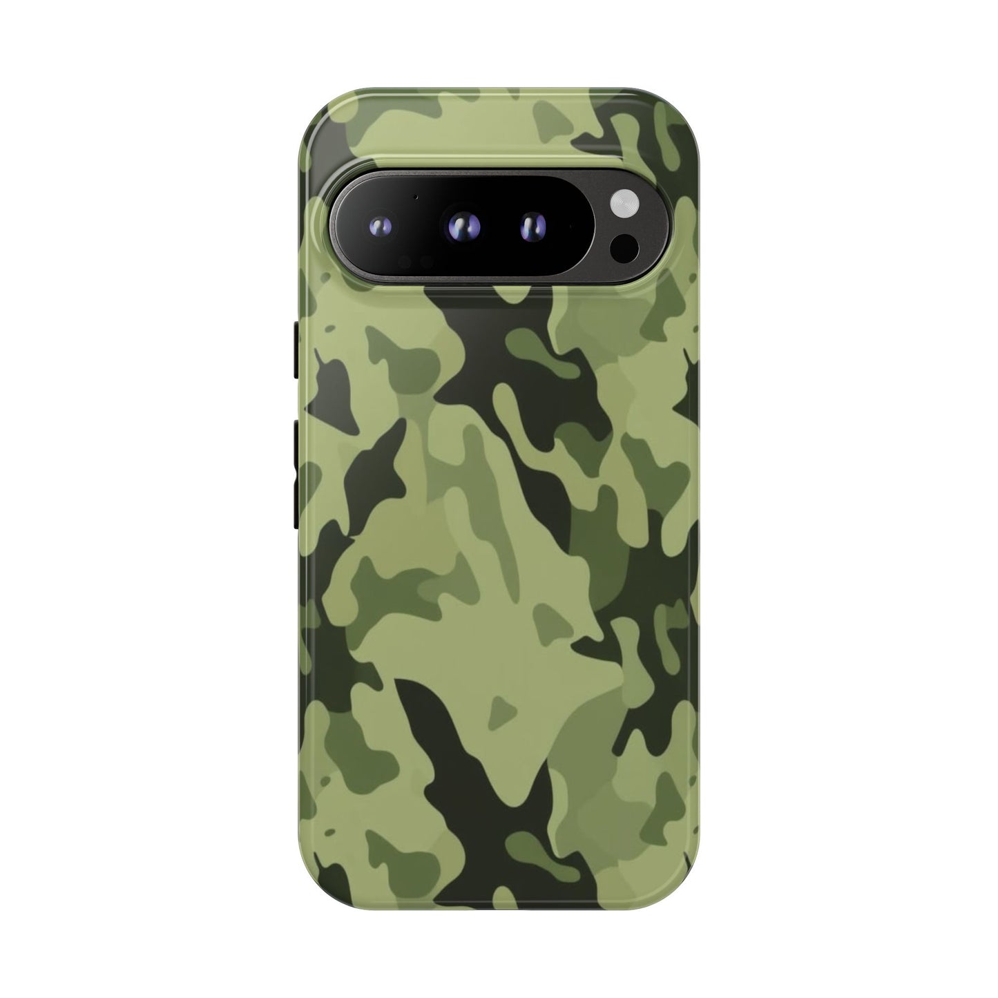Camo Tough Phone Case — Military Green Protective iPhone Cover