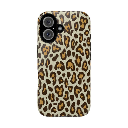 Leopard Print Tough Phone Case — Durable Protective Animal Print Case