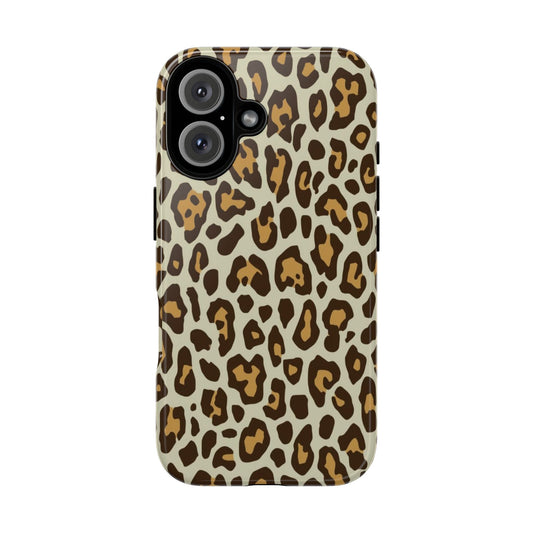Leopard Print Tough Phone Case — Durable Protective Animal Print Case
