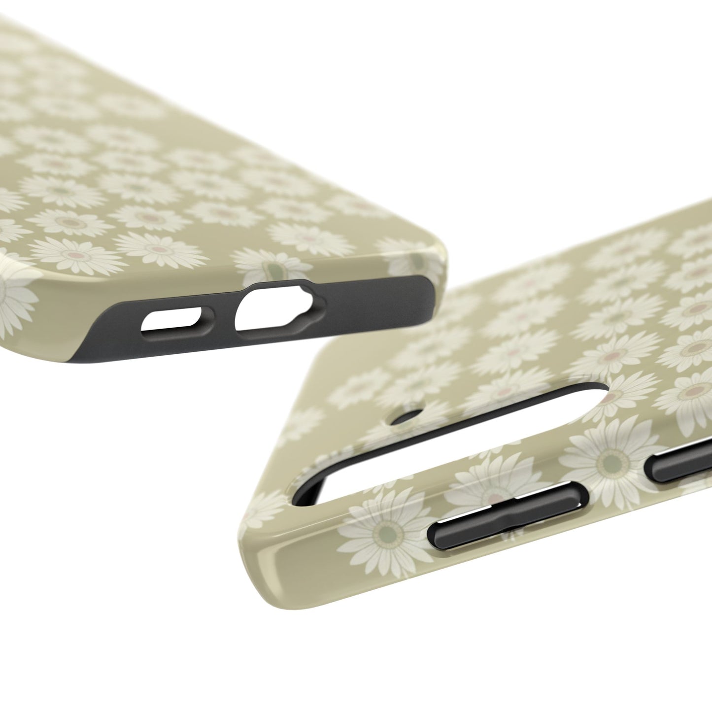 Daisy Pattern Tough Phone Case — Protective Floral iPhone Cover