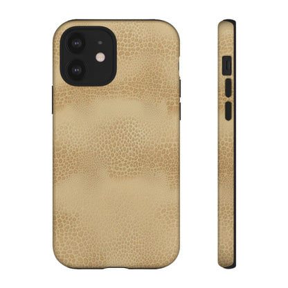 Tan Distressed Leather Texture Phone Case — Rugged Protective iPhone Cover
