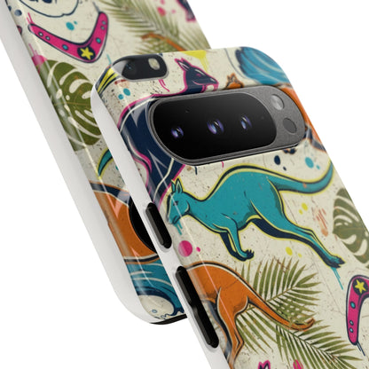 Tough Cases — Colorful Surfing Kangaroo Phone Case