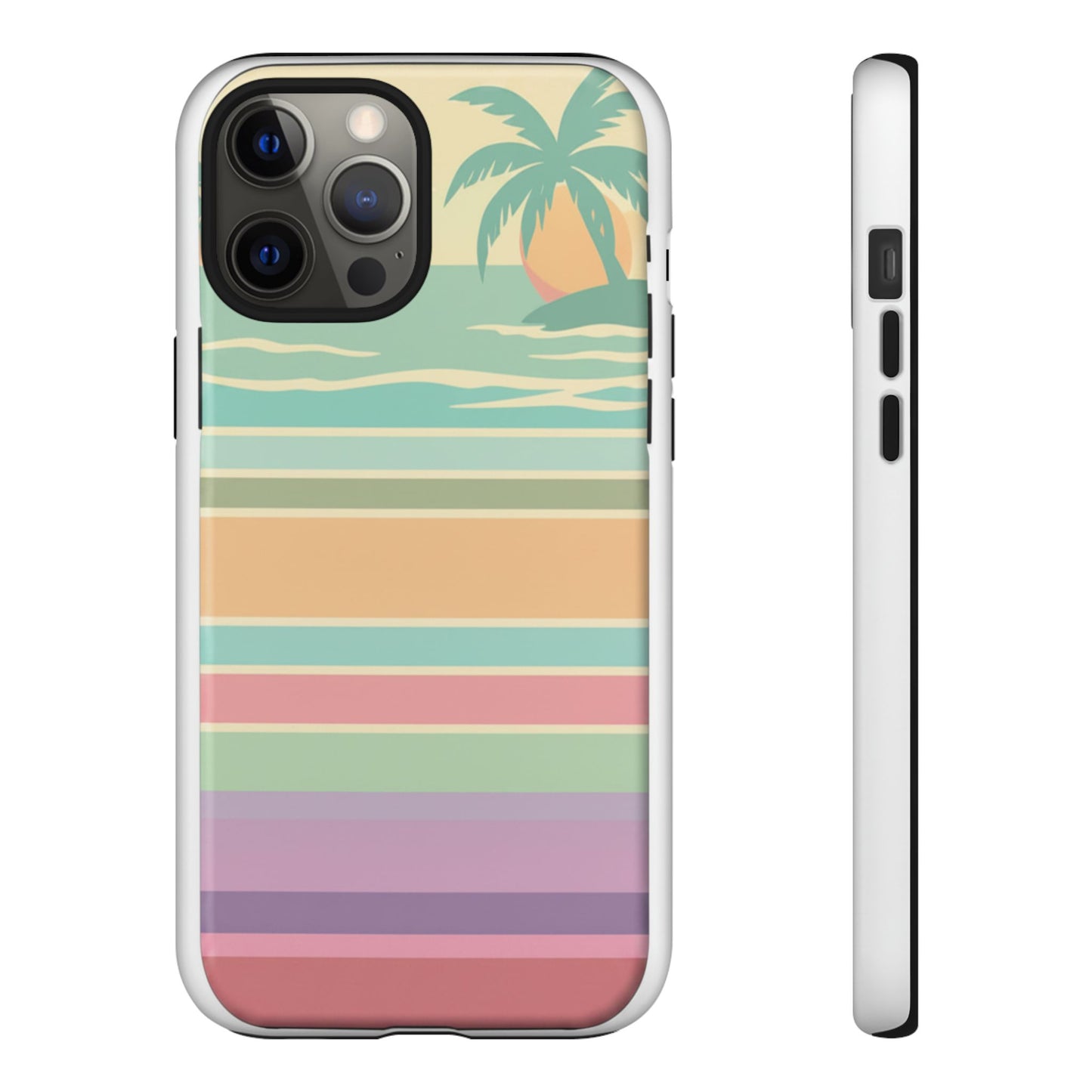 Tough Case — Retro Pastel Sunset Palm Tree Phone Case