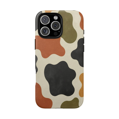Retro Abstract Camouflage Phone Case — Earth Tone Tough Case