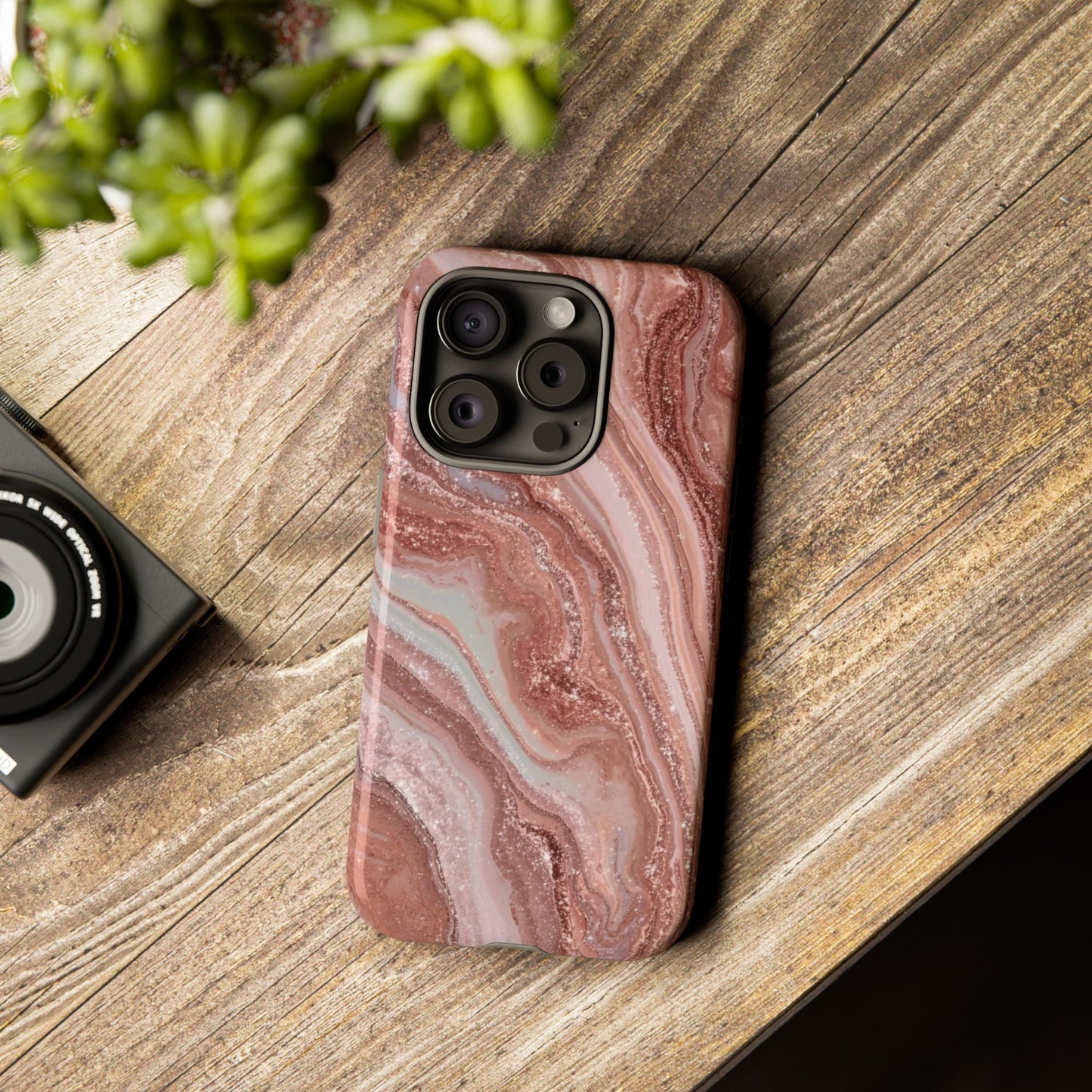 Rose Gold Marble Tough Phone Case
