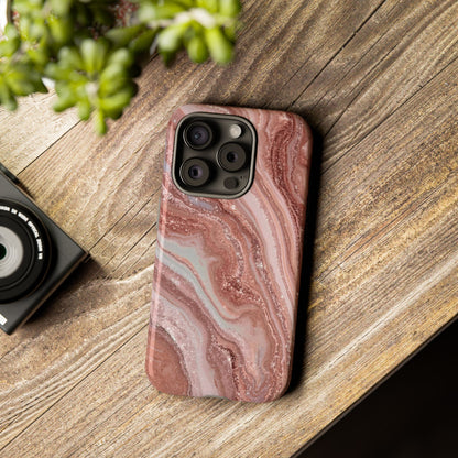 Rose Gold Marble Tough Phone Case