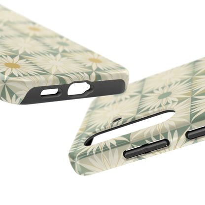 Retro Daisy Tough Phone Case — Vintage Floral Protective Cover for iPhone
