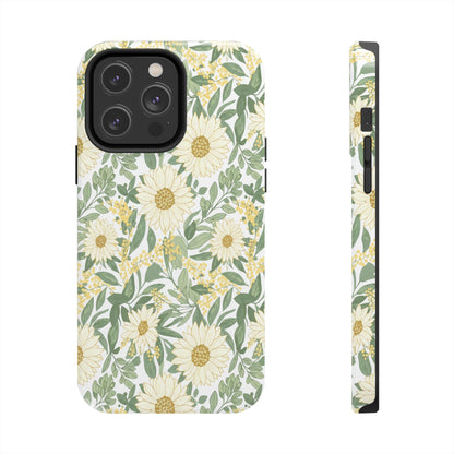 Daisy Meadow Tough Phone Case — Floral Protective Phone Cover