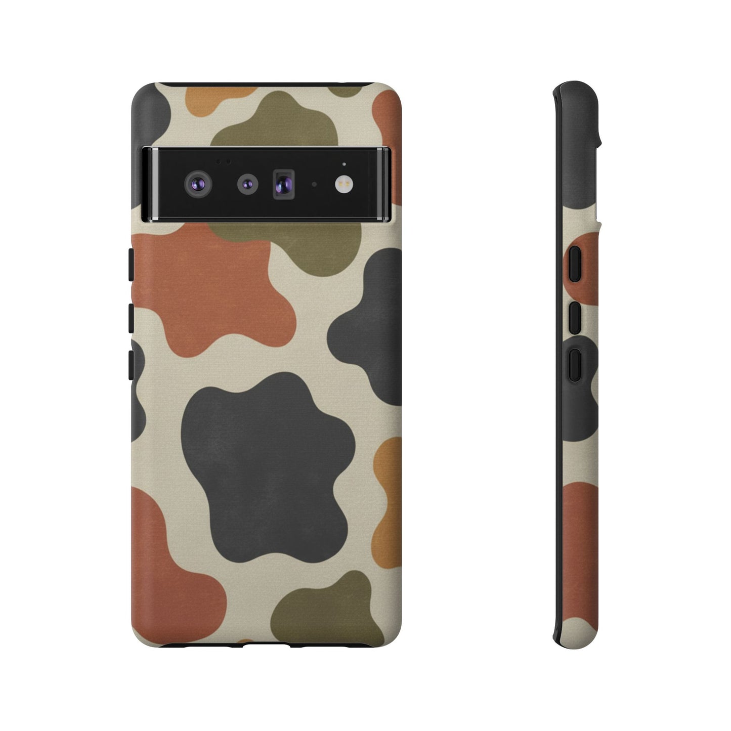 Retro Abstract Camouflage Phone Case — Earth Tone Tough Case