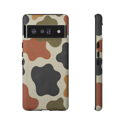 Retro Abstract Camouflage Phone Case — Earth Tone Tough Case