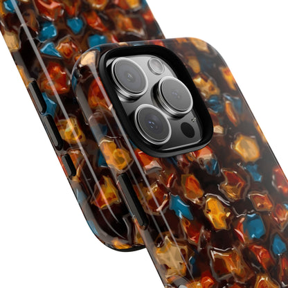 Phone Case - Amber Tortoiseshell Mosaic Protective Cover