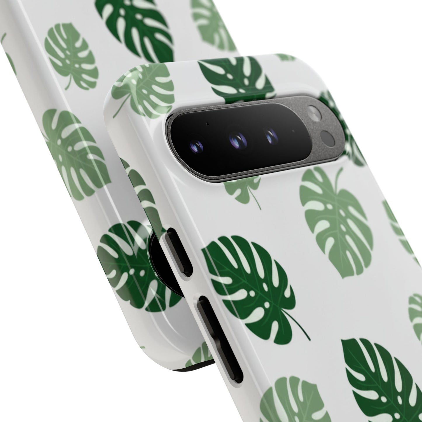 Monstera Leaf Phone Case — Tropical Green Pattern Tough Case