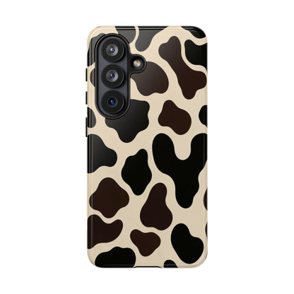 Cow Print Phone Case — Black & Cream Protective  Case